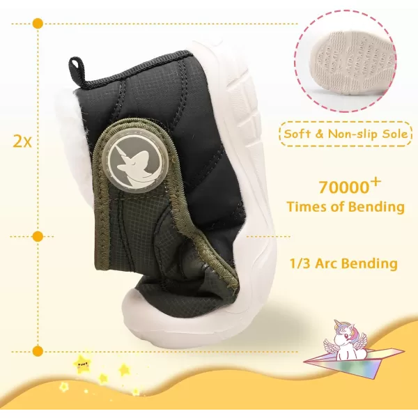 LeIsfIt Toddler Boots Girls Boys Winter Boots Cozy Fleece Snow Boots Indoor Outdoor Warm Shoes