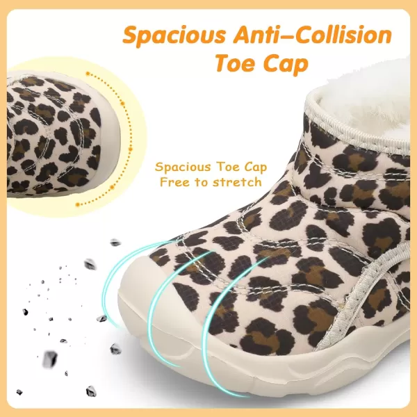 LeIsfIt Toddler Boots Girls Boys Winter Boots Cozy Fleece Snow Boots Indoor Outdoor Warm Shoes