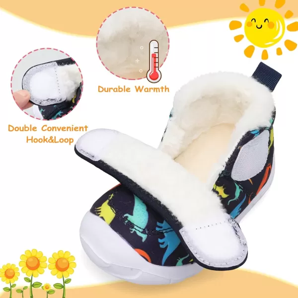 LeIsfIt Toddler Boots Girls Boys Winter Boots Cozy Fleece Snow Boots Indoor Outdoor Warm Shoes