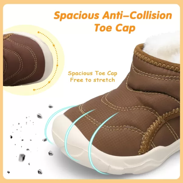 LeIsfIt Toddler Boots Girls Boys Winter Boots Cozy Fleece Snow Boots Indoor Outdoor Warm Shoes