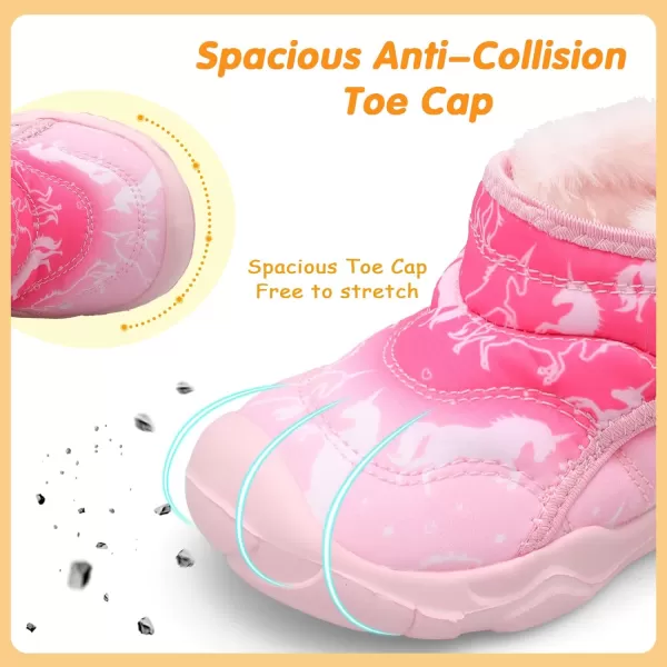 LeIsfIt Toddler Boots Girls Boys Winter Boots Cozy Fleece Snow Boots Indoor Outdoor Warm Shoes