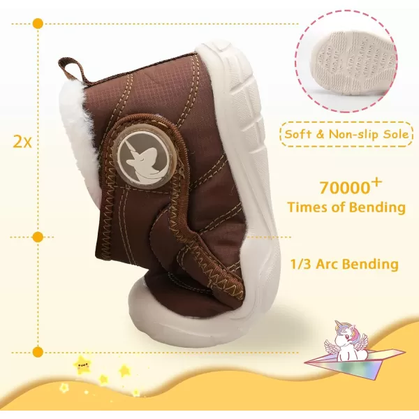 LeIsfIt Toddler Boots Girls Boys Winter Boots Cozy Fleece Snow Boots Indoor Outdoor Warm Shoes