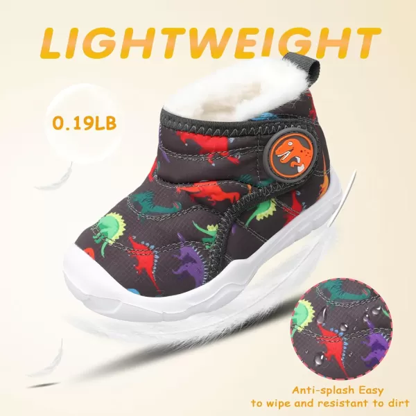 LeIsfIt Toddler Boots Girls Boys Winter Boots Cozy Fleece Snow Boots Indoor Outdoor Warm Shoes