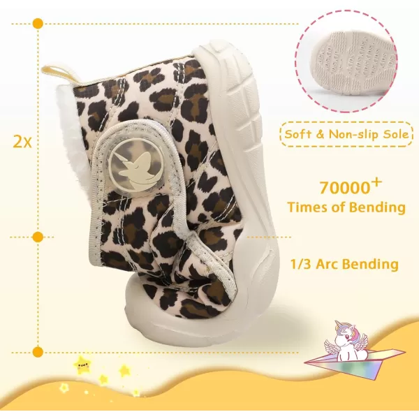 LeIsfIt Toddler Boots Girls Boys Winter Boots Cozy Fleece Snow Boots Indoor Outdoor Warm Shoes
