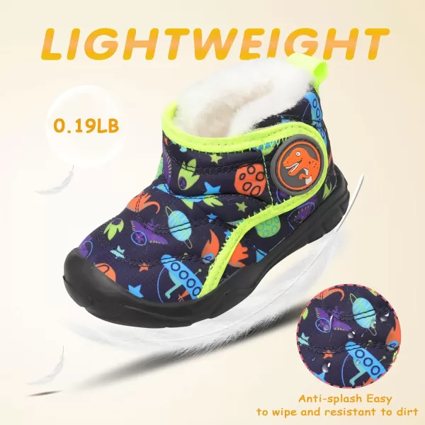 LeIsfIt Toddler Boots Girls Boys Winter Boots Cozy Fleece Snow Boots Indoor Outdoor Warm Shoes
