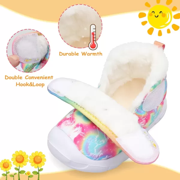 LeIsfIt Toddler Boots Girls Boys Winter Boots Cozy Fleece Snow Boots Indoor Outdoor Warm Shoes