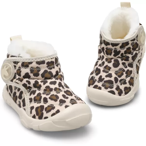 LeIsfIt Toddler Boots Girls Boys Winter Boots Cozy Fleece Snow Boots Indoor Outdoor Warm Shoes