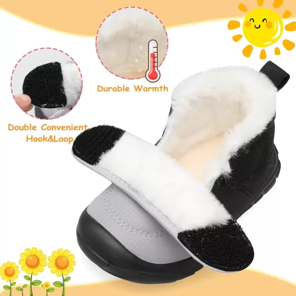 LeIsfIt Toddler Boots Girls Boys Winter Boots Cozy Fleece Snow Boots Indoor Outdoor Warm Shoes
