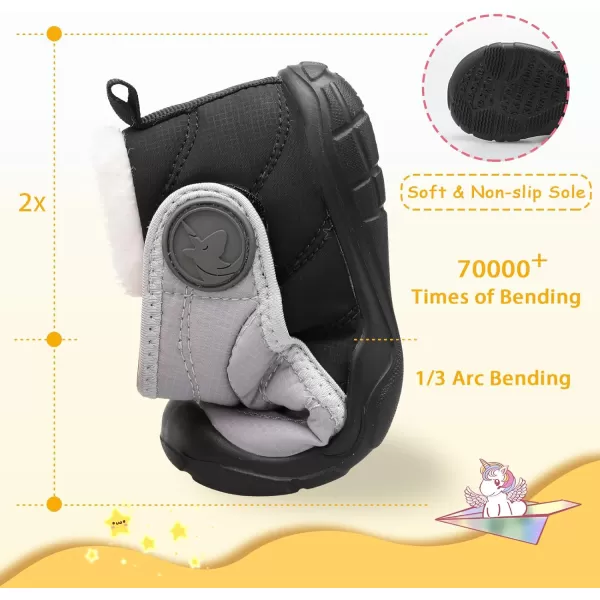 LeIsfIt Toddler Boots Girls Boys Winter Boots Cozy Fleece Snow Boots Indoor Outdoor Warm Shoes