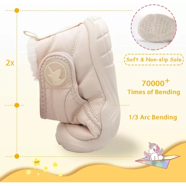 LeIsfIt Toddler Boots Girls Boys Winter Boots Cozy Fleece Snow Boots Indoor Outdoor Warm Shoes