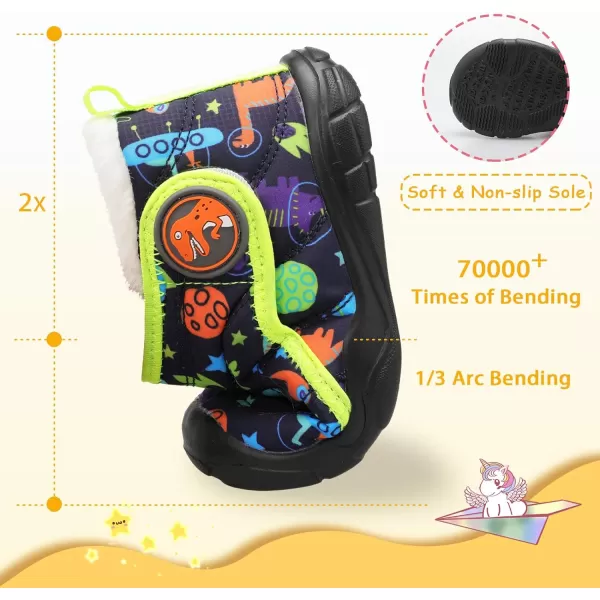LeIsfIt Toddler Boots Girls Boys Winter Boots Cozy Fleece Snow Boots Indoor Outdoor Warm Shoes