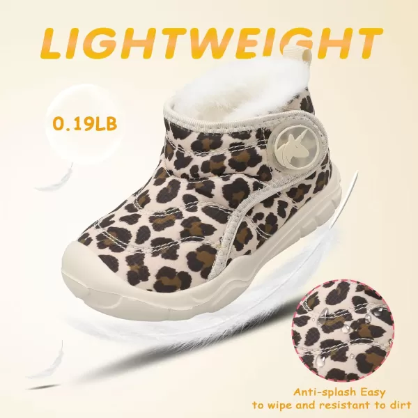 LeIsfIt Toddler Boots Girls Boys Winter Boots Cozy Fleece Snow Boots Indoor Outdoor Warm Shoes