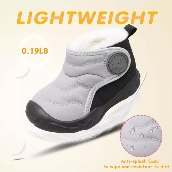 LeIsfIt Toddler Boots Girls Boys Winter Boots Cozy Fleece Snow Boots Indoor Outdoor Warm Shoes