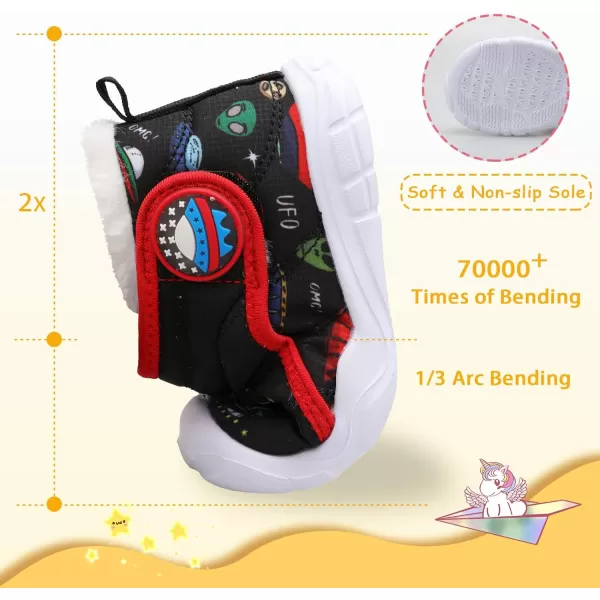 LeIsfIt Toddler Boots Girls Boys Winter Boots Cozy Fleece Snow Boots Indoor Outdoor Warm Shoes