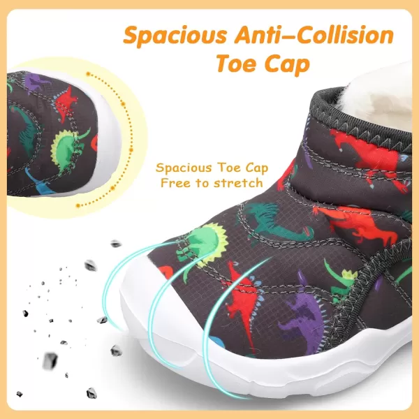 LeIsfIt Toddler Boots Girls Boys Winter Boots Cozy Fleece Snow Boots Indoor Outdoor Warm Shoes