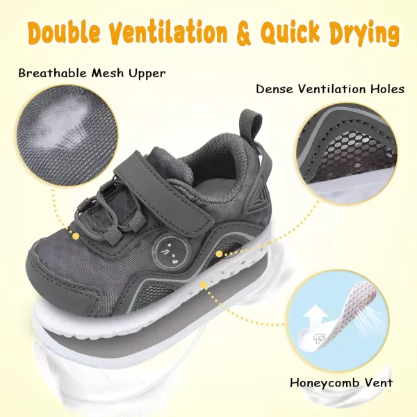 LeIsfIt Toddler Shoes Boys Girls Sneakers Kids Barefoot Walking Shoes Lightweight Mesh Tennis Shoes