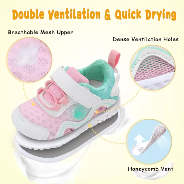 LeIsfIt Toddler Shoes Boys Girls Sneakers Kids Barefoot Walking Shoes Lightweight Mesh Tennis Shoes