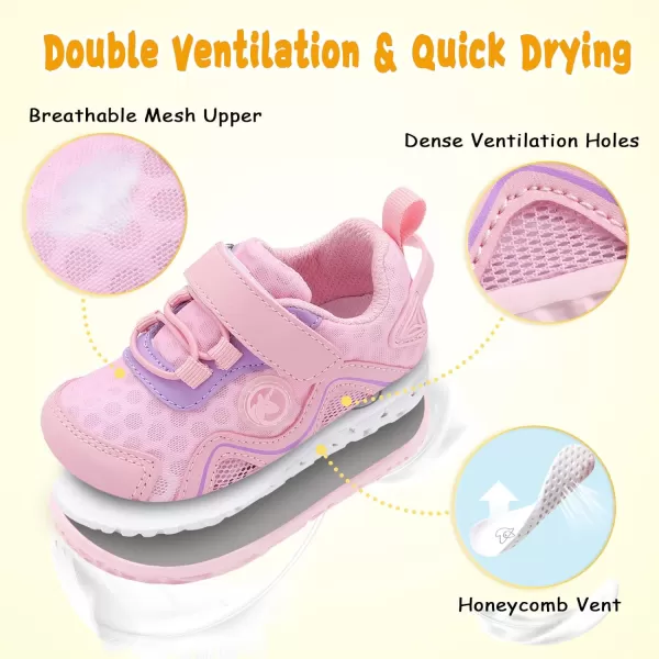 LeIsfIt Toddler Shoes Boys Girls Sneakers Kids Barefoot Walking Shoes Lightweight Mesh Tennis Shoes