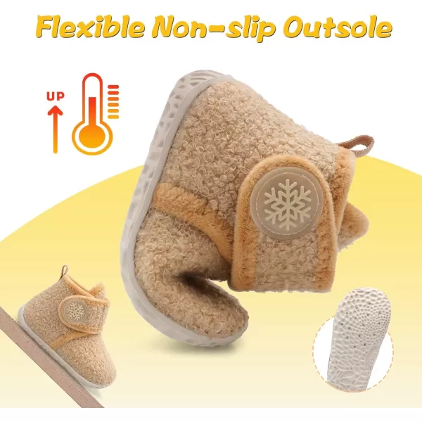 LeIsfIt Toddler Slippers Boys Girls House Slippers Kids Winter Boots Warm Lightweight House Shoes with Non-Slip Sole