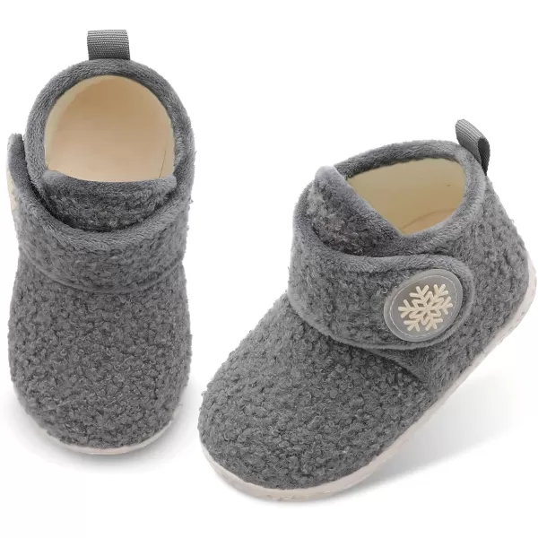 LeIsfIt Toddler Slippers Boys Girls House Slippers Kids Winter Boots Warm Lightweight House Shoes with Non-Slip Sole