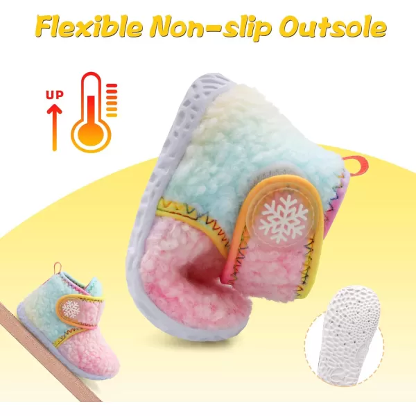 LeIsfIt Toddler Slippers Boys Girls House Slippers Kids Winter Boots Warm Lightweight House Shoes with Non-Slip Sole