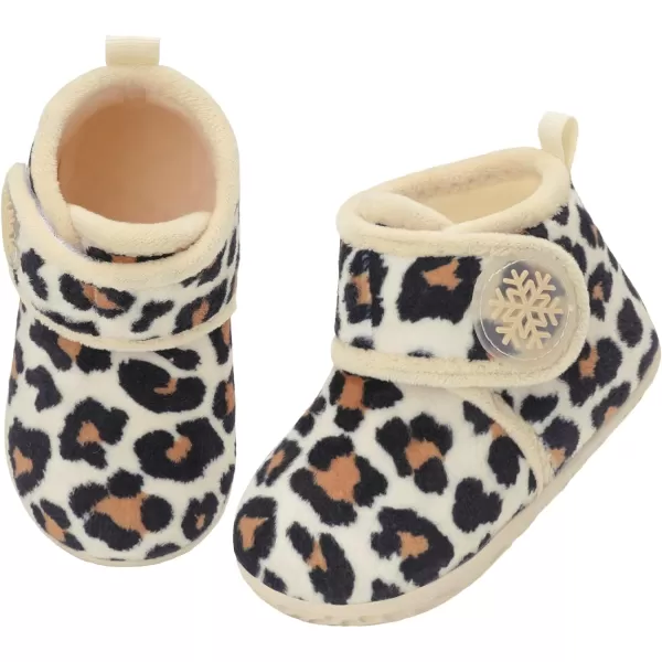 LeIsfIt Toddler Slippers Boys Girls House Slippers Kids Winter Boots Warm Lightweight House Shoes with Non-Slip Sole