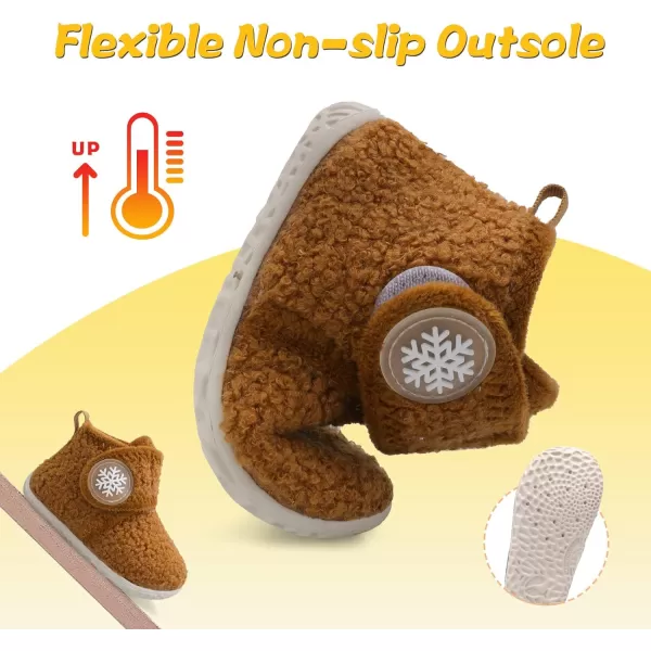 LeIsfIt Toddler Slippers Boys Girls House Slippers Kids Winter Boots Warm Lightweight House Shoes with Non-Slip Sole