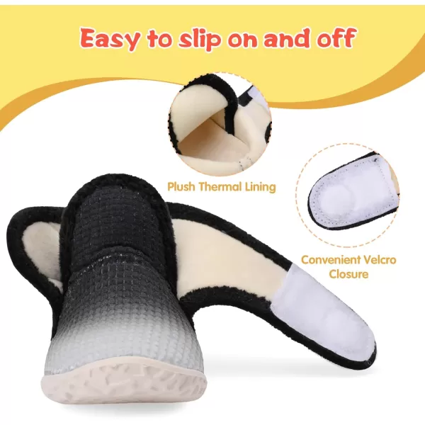 LeIsfIt Toddler Slippers Boys Girls House Slippers Kids Winter Boots Warm Lightweight House Shoes with Non-Slip Sole