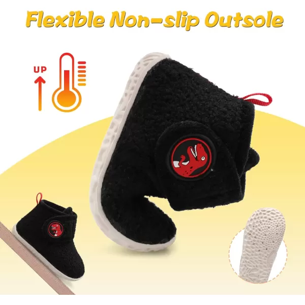 LeIsfIt Toddler Slippers Boys Girls House Slippers Kids Winter Boots Warm Lightweight House Shoes with Non-Slip Sole
