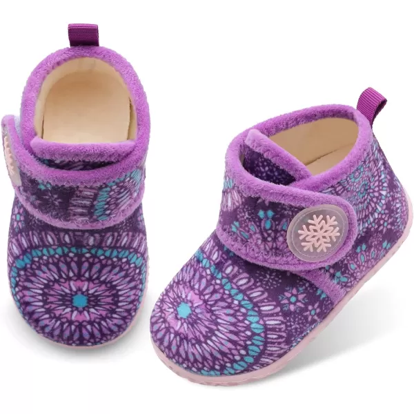 LeIsfIt Toddler Slippers Boys Girls House Slippers Kids Winter Boots Warm Lightweight House Shoes with Non-Slip Sole