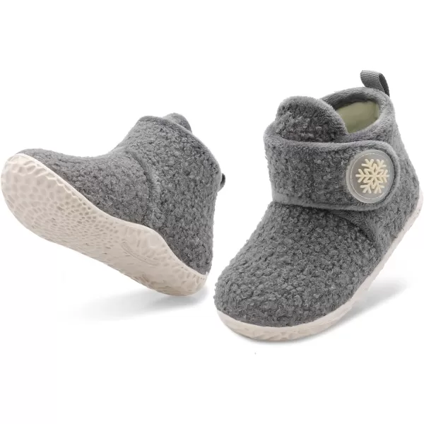 LeIsfIt Toddler Slippers Boys Girls House Slippers Kids Winter Boots Warm Lightweight House Shoes with Non-Slip Sole