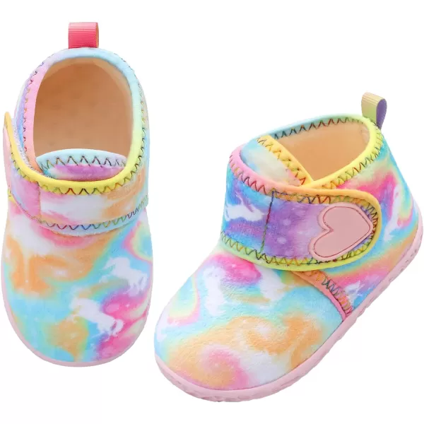 LeIsfIt Toddler Slippers Boys Girls House Slippers Kids Winter Boots Warm Lightweight House Shoes with Non-Slip Sole