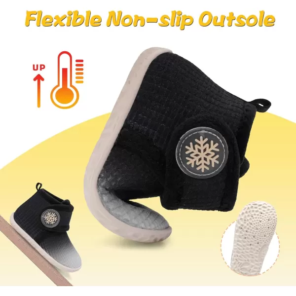 LeIsfIt Toddler Slippers Boys Girls House Slippers Kids Winter Boots Warm Lightweight House Shoes with Non-Slip Sole