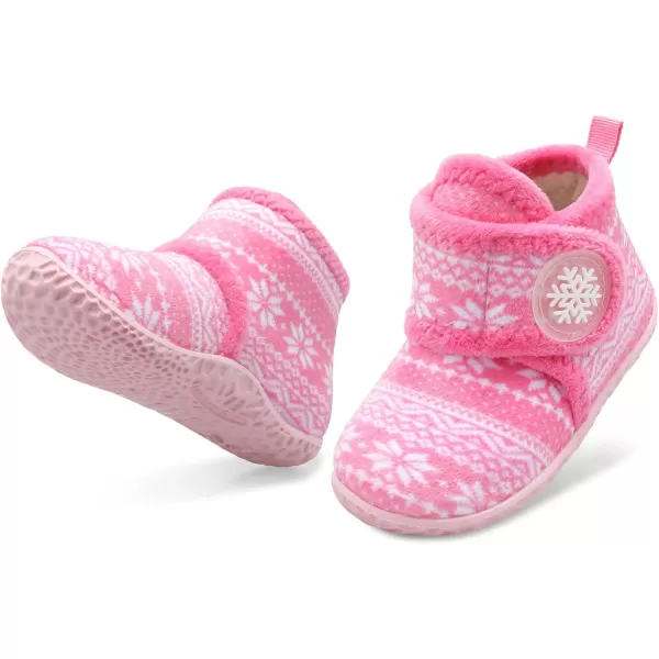 LeIsfIt Toddler Slippers Boys Girls House Slippers Kids Winter Boots Warm Lightweight House Shoes with Non-Slip Sole