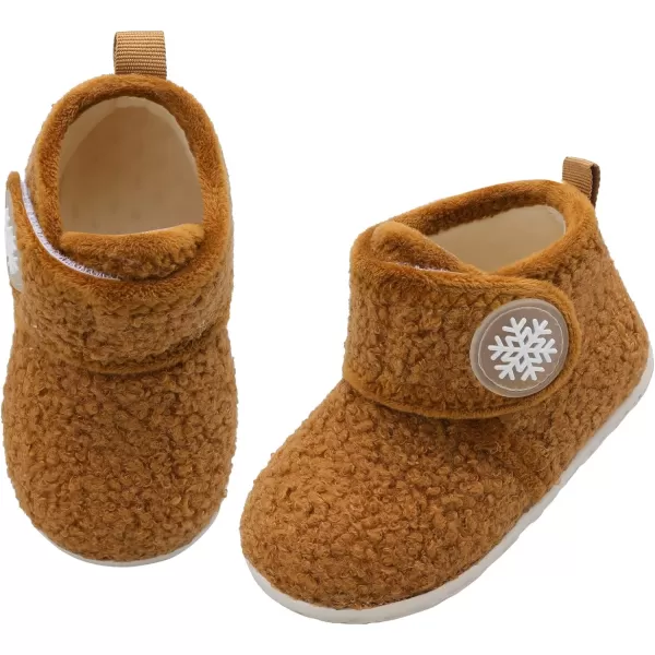 LeIsfIt Toddler Slippers Boys Girls House Slippers Kids Winter Boots Warm Lightweight House Shoes with Non-Slip Sole