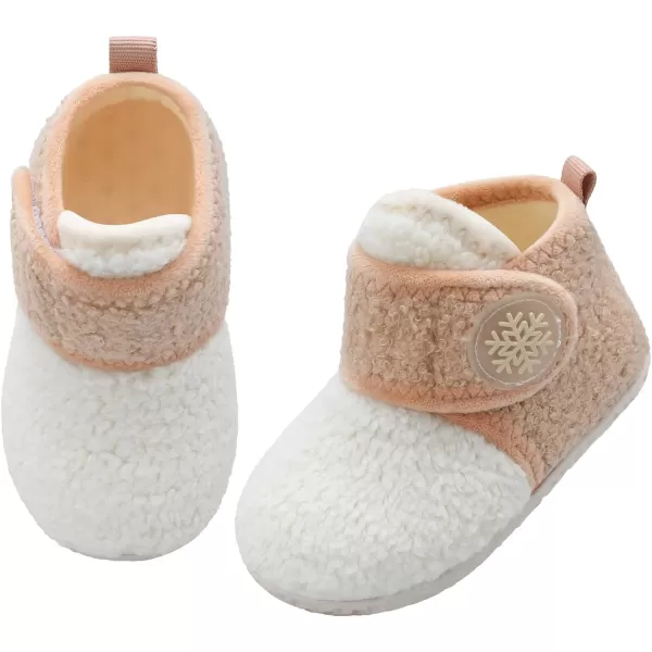 LeIsfIt Toddler Slippers Boys Girls House Slippers Kids Winter Boots Warm Lightweight House Shoes with Non-Slip Sole