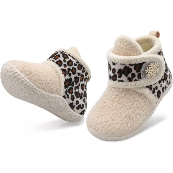 LeIsfIt Toddler Slippers Boys Girls House Slippers Kids Winter Boots Warm Lightweight House Shoes with Non-Slip Sole