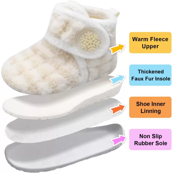 LeIsfIt Toddler Slippers Boys Girls House Slippers Kids Winter Boots Warm Lightweight House Shoes with Non-Slip Sole