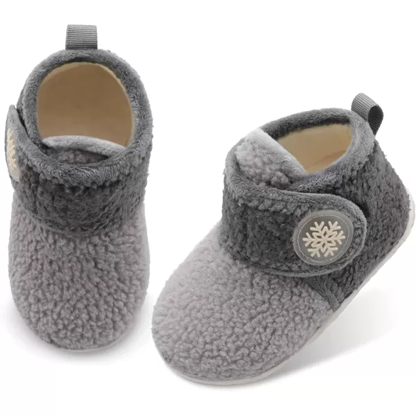 LeIsfIt Toddler Slippers Boys Girls House Slippers Kids Winter Boots Warm Lightweight House Shoes with Non-Slip Sole