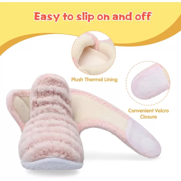 LeIsfIt Toddler Slippers Boys Girls House Slippers Kids Winter Boots Warm Lightweight House Shoes with Non-Slip Sole
