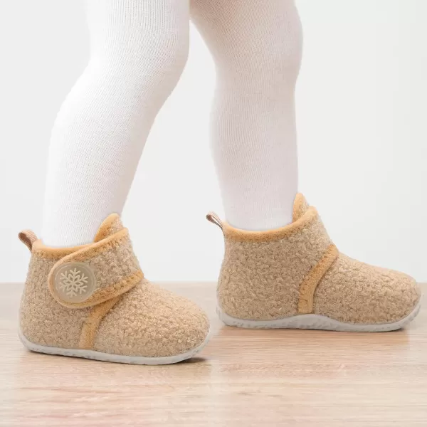 LeIsfIt Toddler Slippers Boys Girls House Slippers Kids Winter Boots Warm Lightweight House Shoes with Non-Slip Sole