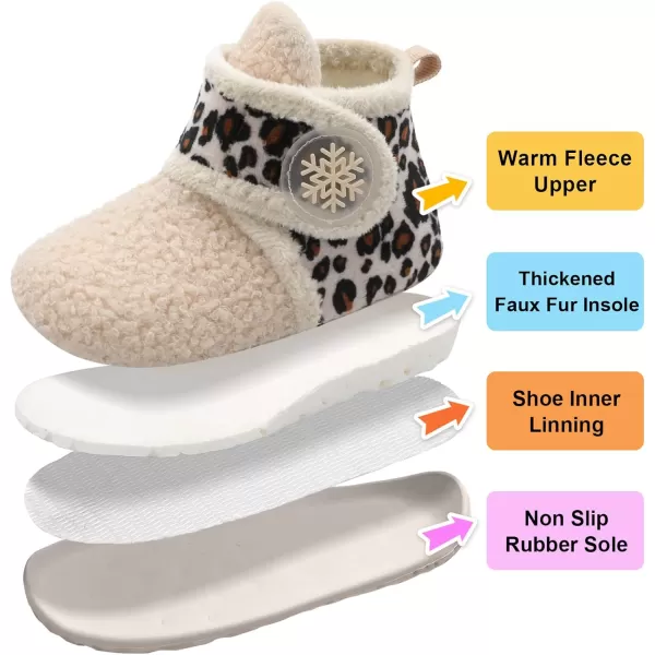 LeIsfIt Toddler Slippers Boys Girls House Slippers Kids Winter Boots Warm Lightweight House Shoes with Non-Slip Sole