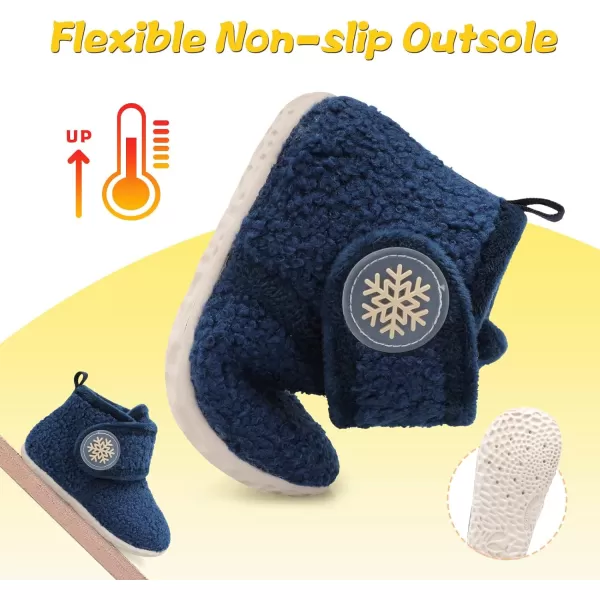 LeIsfIt Toddler Slippers Boys Girls House Slippers Kids Winter Boots Warm Lightweight House Shoes with Non-Slip Sole