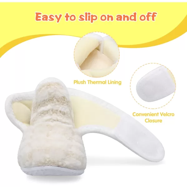LeIsfIt Toddler Slippers Boys Girls House Slippers Kids Winter Boots Warm Lightweight House Shoes with Non-Slip Sole