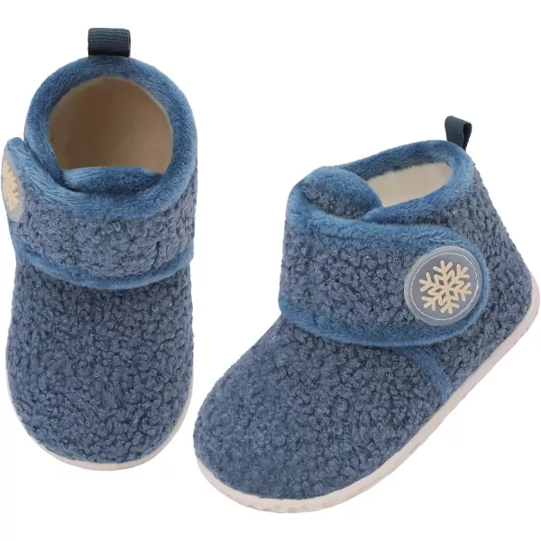 LeIsfIt Toddler Slippers Boys Girls House Slippers Kids Winter Boots Warm Lightweight House Shoes with Non-Slip Sole
