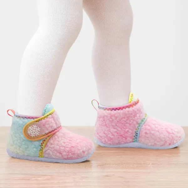 LeIsfIt Toddler Slippers Boys Girls House Slippers Kids Winter Boots Warm Lightweight House Shoes with Non-Slip Sole