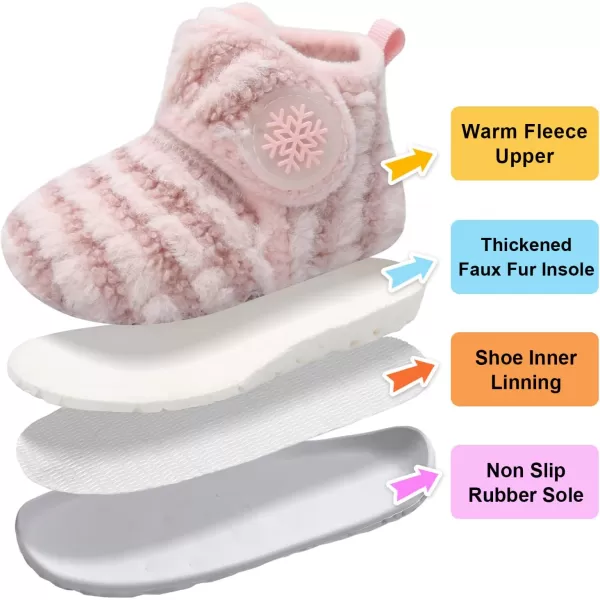 LeIsfIt Toddler Slippers Boys Girls House Slippers Kids Winter Boots Warm Lightweight House Shoes with Non-Slip Sole