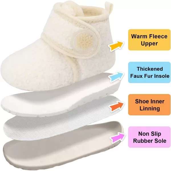 LeIsfIt Toddler Slippers Boys Girls House Slippers Kids Winter Boots Warm Lightweight House Shoes with Non-Slip Sole