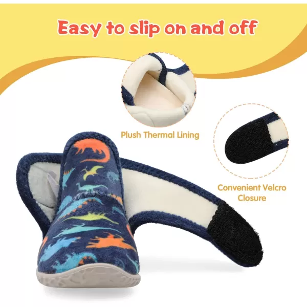 LeIsfIt Toddler Slippers Boys Girls House Slippers Kids Winter Boots Warm Lightweight House Shoes with Non-Slip Sole