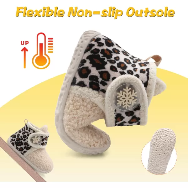 LeIsfIt Toddler Slippers Boys Girls House Slippers Kids Winter Boots Warm Lightweight House Shoes with Non-Slip Sole